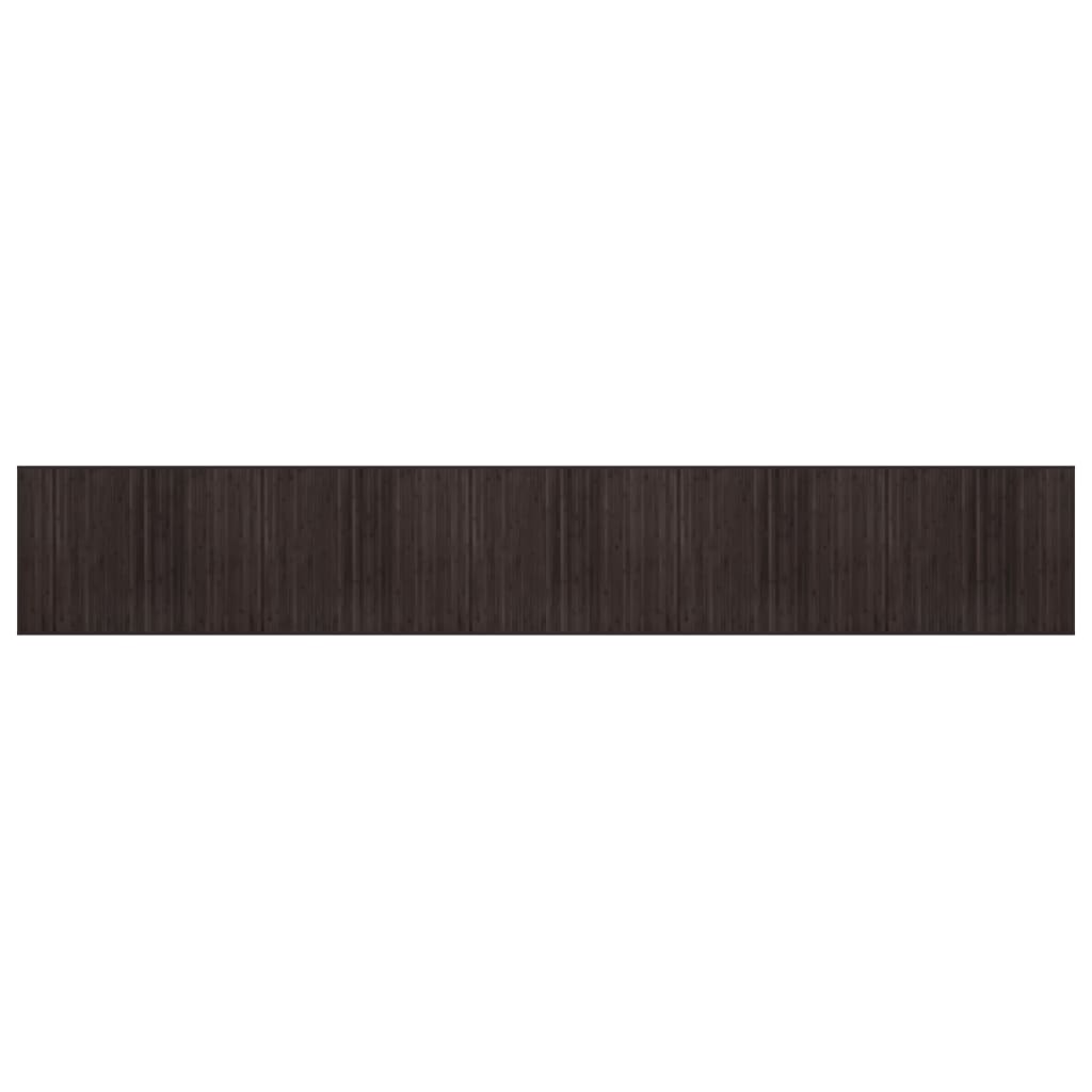 Tappeto Rettangolare Marrone Scuro 80x1000 cm in BambÃ¹