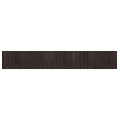 Tappeto Rettangolare Marrone Scuro 80x1000 cm in BambÃ¹