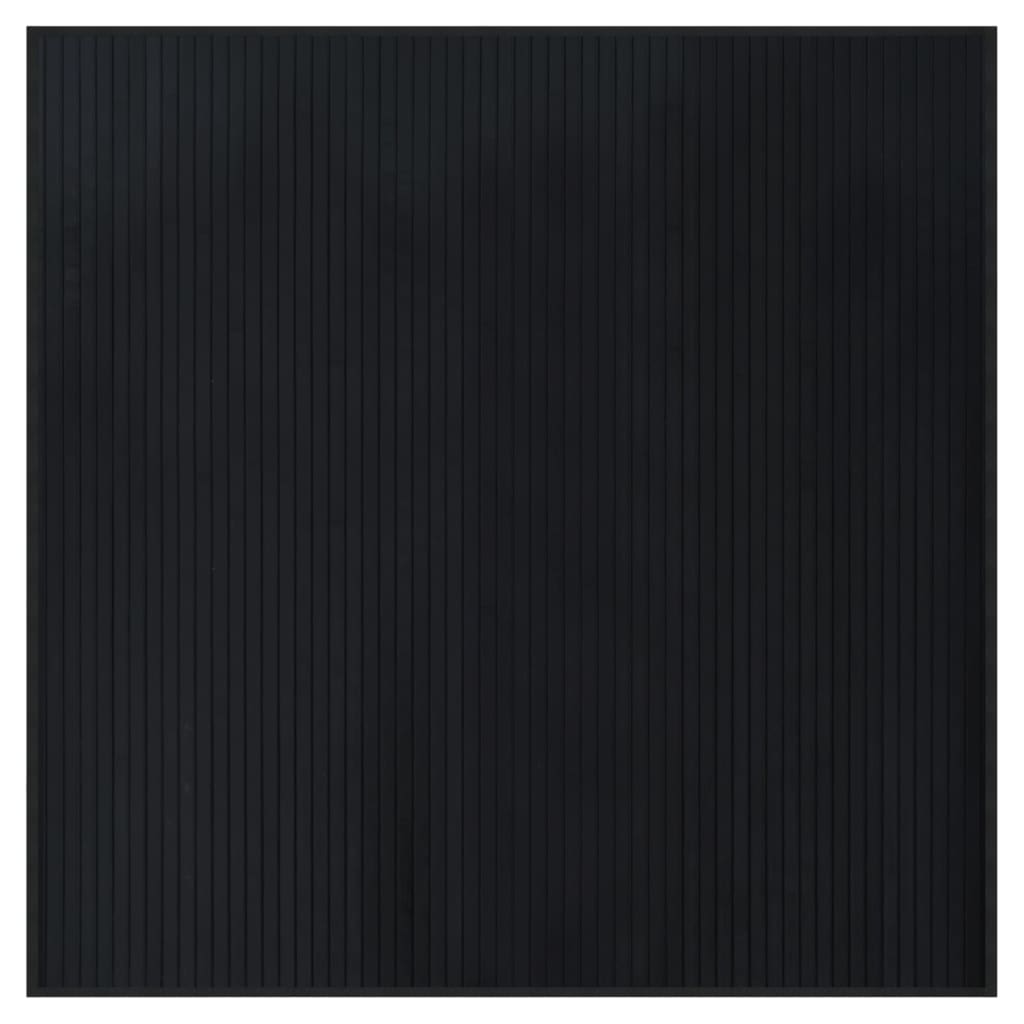 Tappeto Quadrato Nero 100x100 cm in BambÃƒÂ¹
