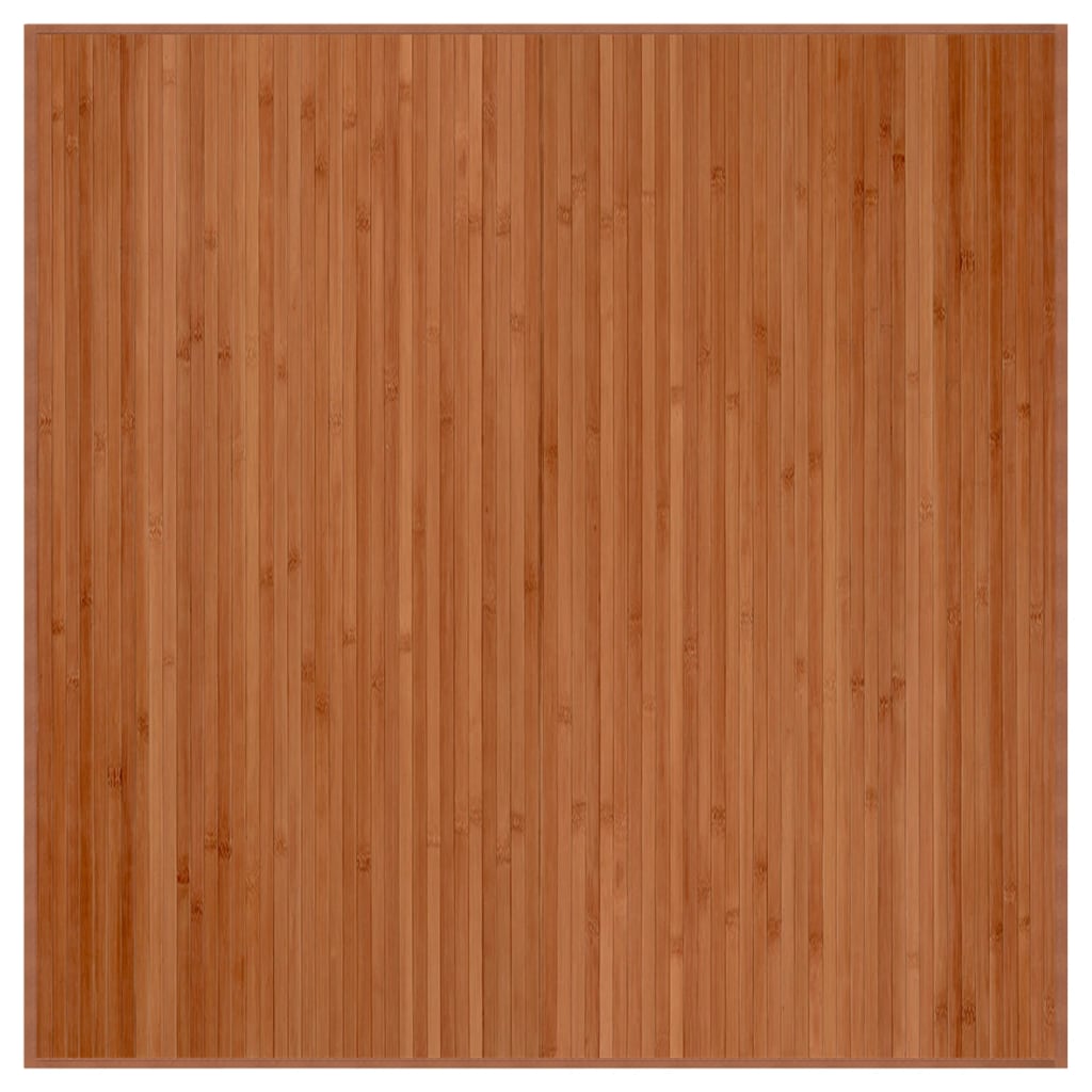 Tappeto Quadrato Marrone 100x100 cm in BambÃƒÂ¹