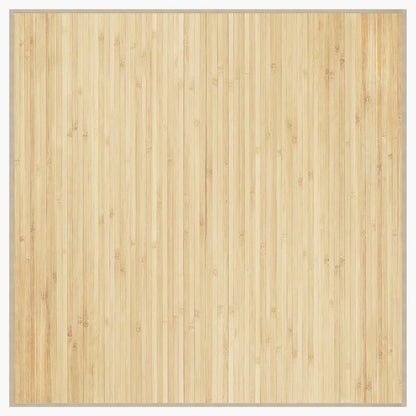 Tappeto Quadrato Naturale Chiaro 100x100 cm in BambÃ¹