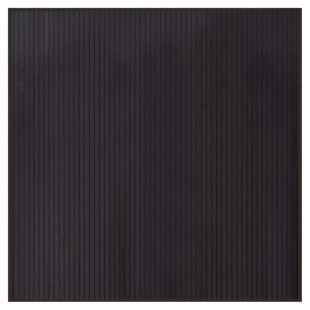 Tappeto Quadrato Marrone Scuro 100x100 cm in BambÃ¹
