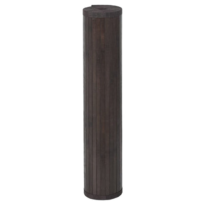 Tappeto Quadrato Marrone Scuro 100x100 cm in BambÃ¹