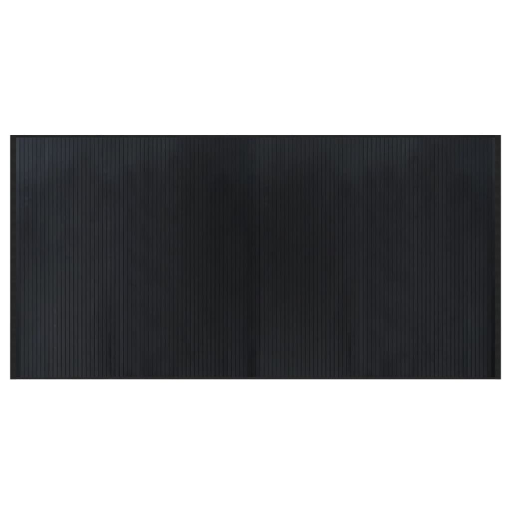 Tappeto Rettangolare Nero 100x200 cm in BambÃ¹