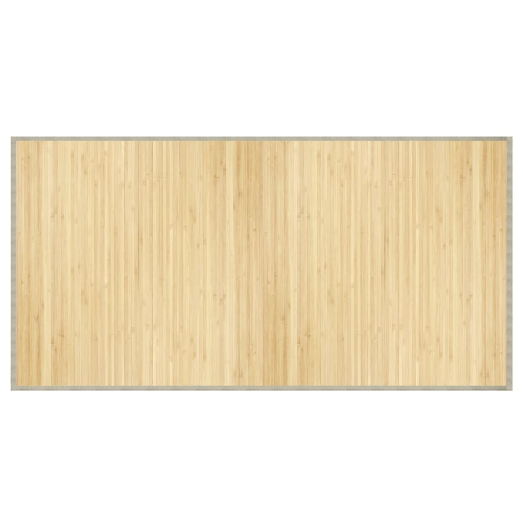 Tappeto Rettangolare Naturale Chiaro 100x200 cm in BambÃ¹