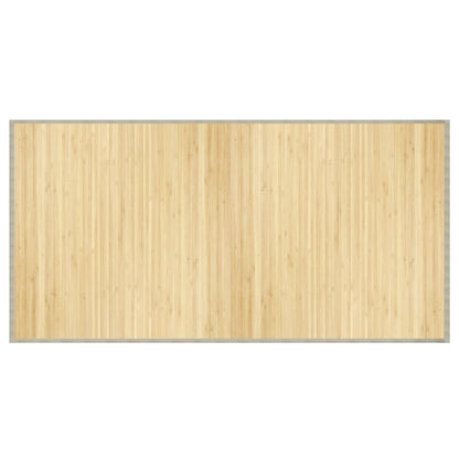 Tappeto Rettangolare Naturale Chiaro 100x200 cm in BambÃ¹