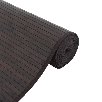 Tappeto Rettangolare Marrone Scuro 100x200 cm in BambÃ¹