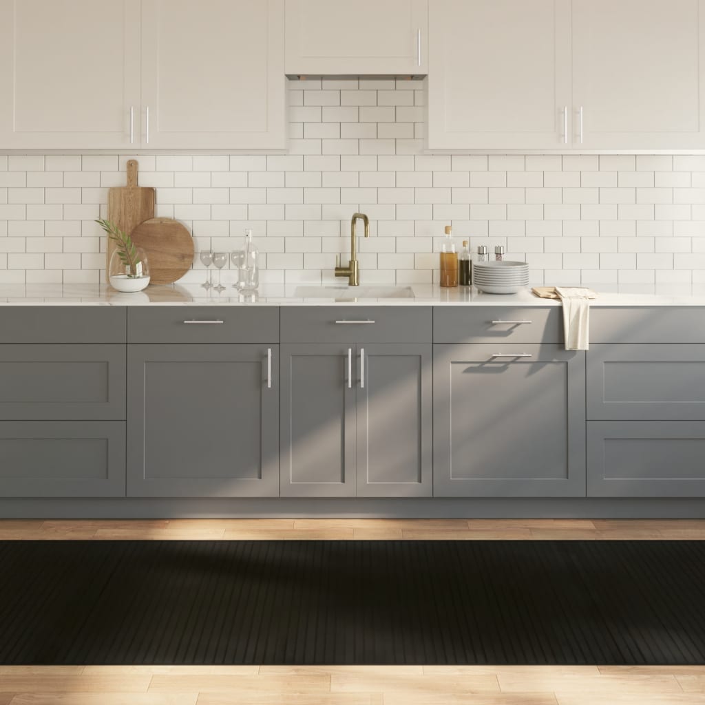 Tappeto Rettangolare Nero 100x300 cm in BambÃ¹
