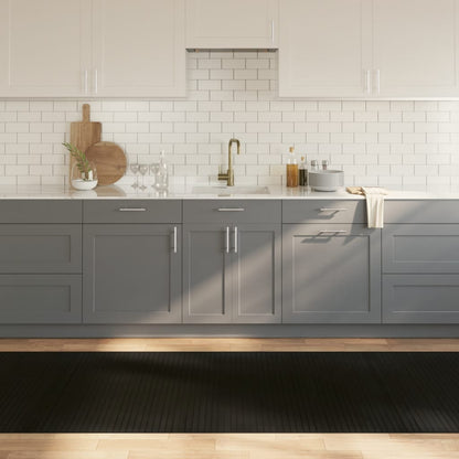 Tappeto Rettangolare Nero 100x300 cm in BambÃ¹