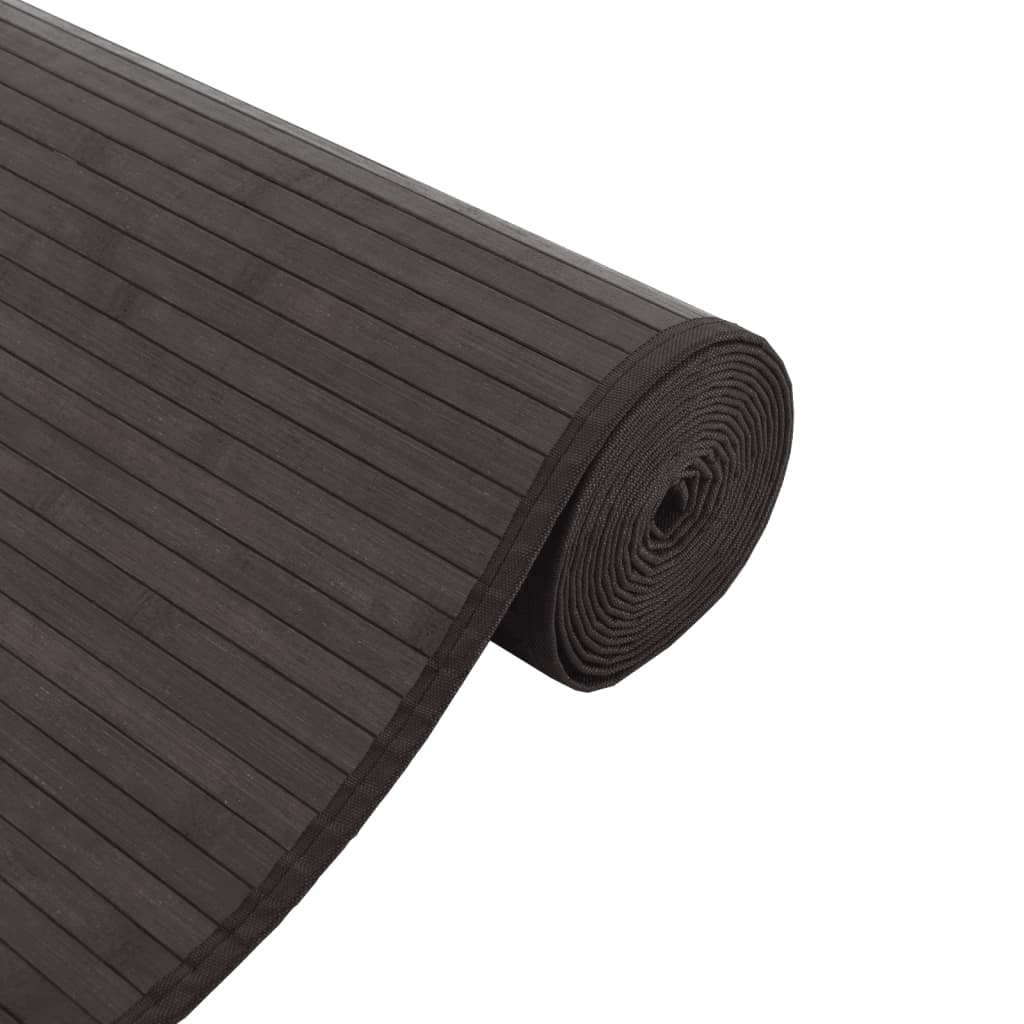 Tappeto Rettangolare Marrone Scuro 100x300 cm in BambÃ¹