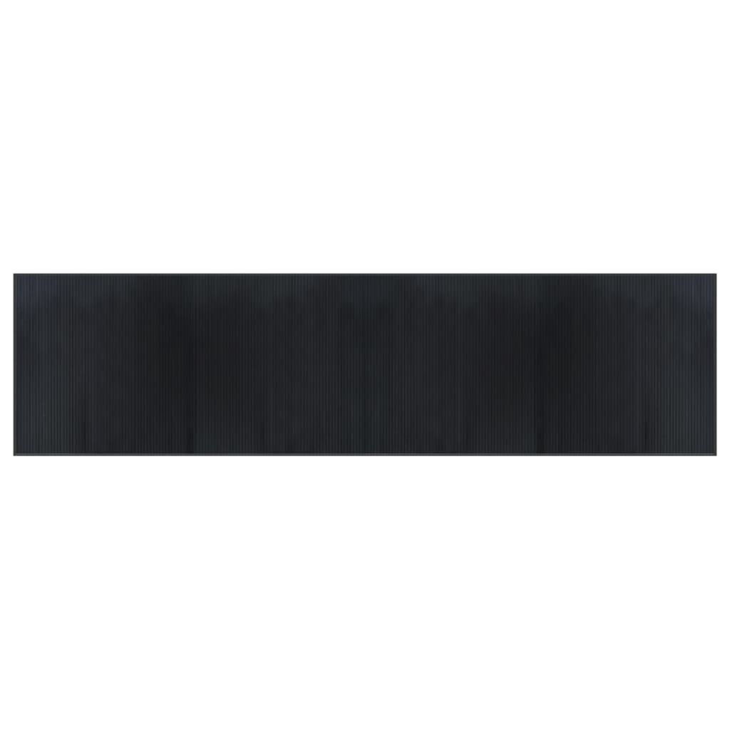 Tappeto Rettangolare Nero 100x400 cm in BambÃ¹