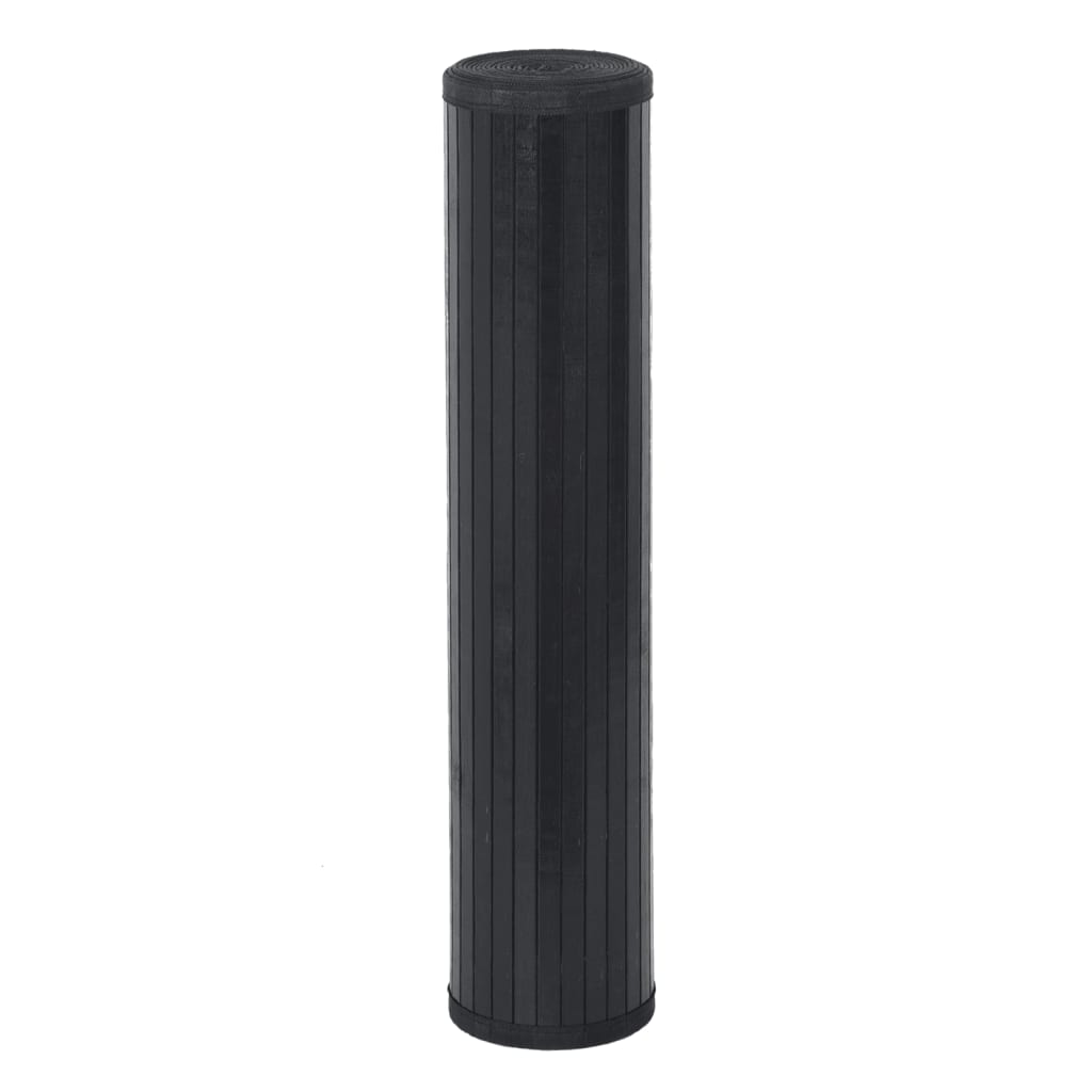 Tappeto Rettangolare Nero 100x400 cm in BambÃ¹