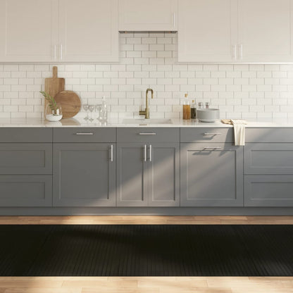 Tappeto Rettangolare Nero 100x400 cm in BambÃ¹