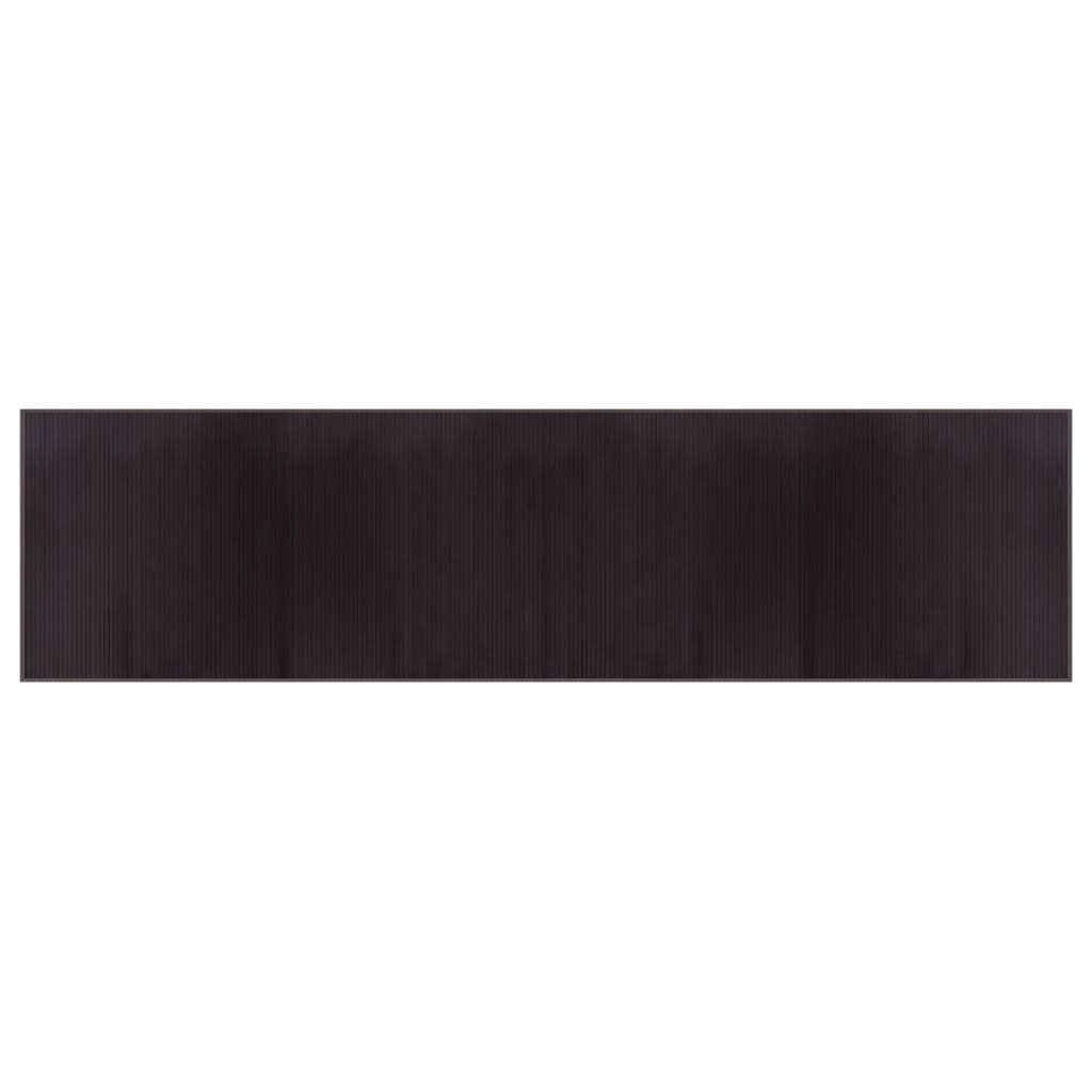 Tappeto Rettangolare Marrone Scuro 100x400 cm in BambÃ¹