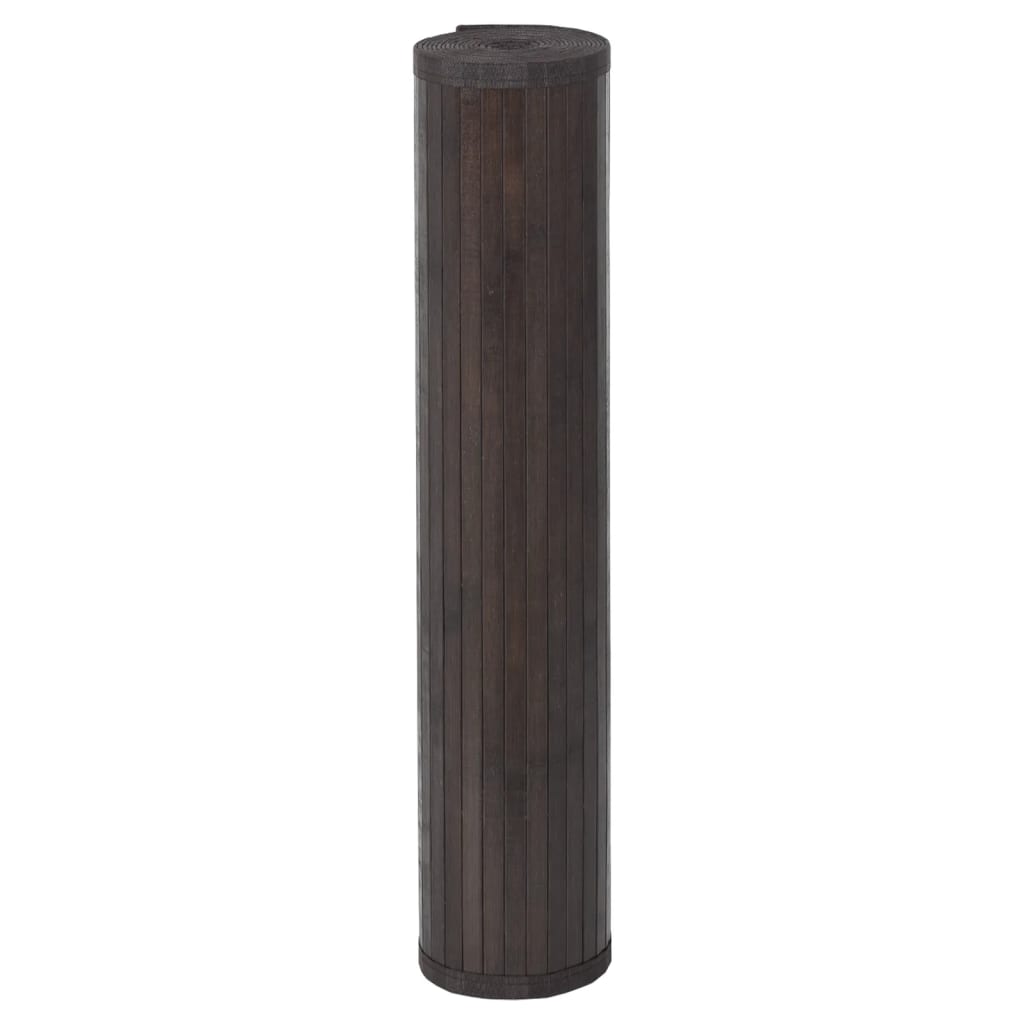 Tappeto Rettangolare Marrone Scuro 100x400 cm in BambÃ¹