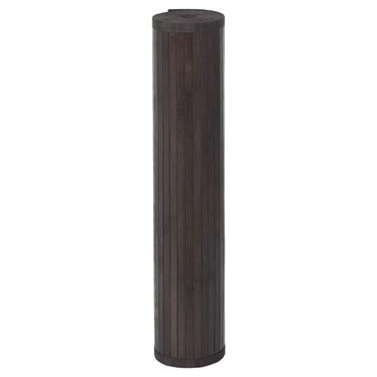 Tappeto Rettangolare Marrone Scuro 100x400 cm in BambÃ¹