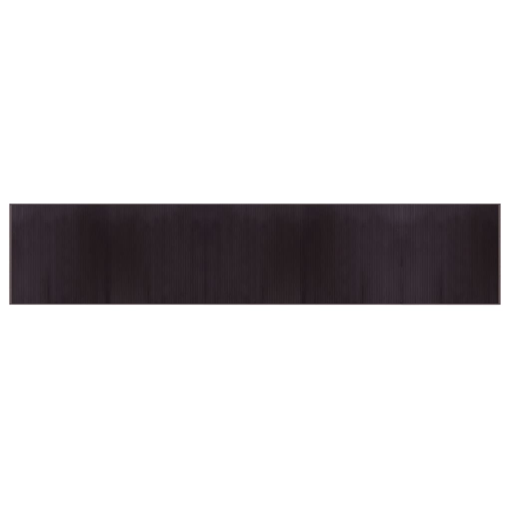Tappeto Rettangolare Marrone Scuro 100x500 cm in BambÃ¹