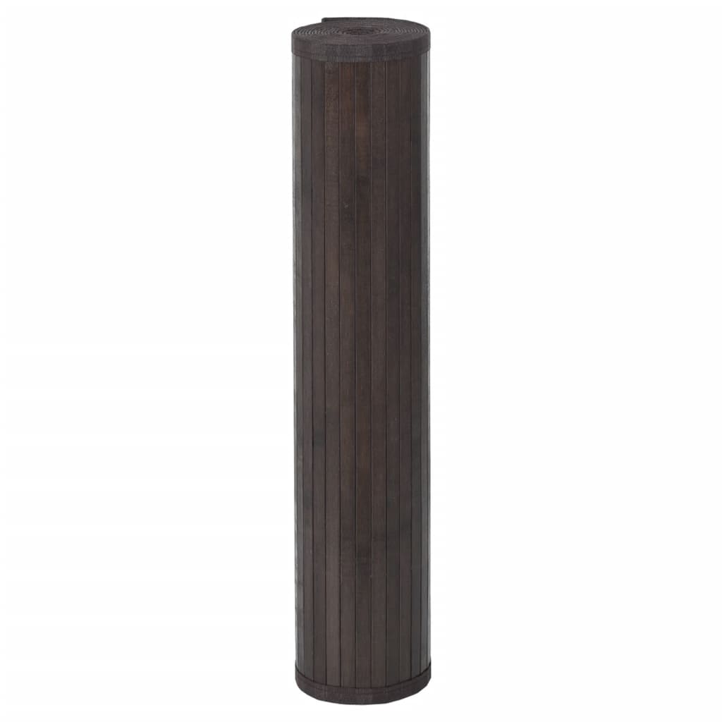 Tappeto Rettangolare Marrone Scuro 100x500 cm in BambÃ¹
