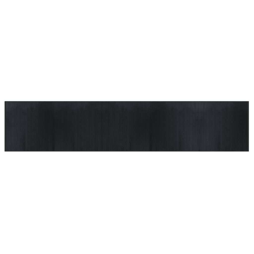 Tappeto Rettangolare Nero 100x1000 cm in BambÃ¹