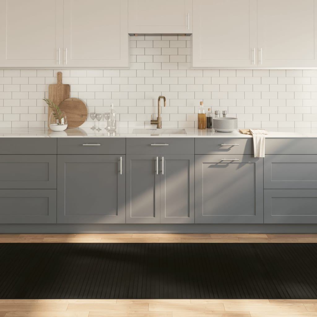 Tappeto Rettangolare Nero 100x1000 cm in BambÃ¹
