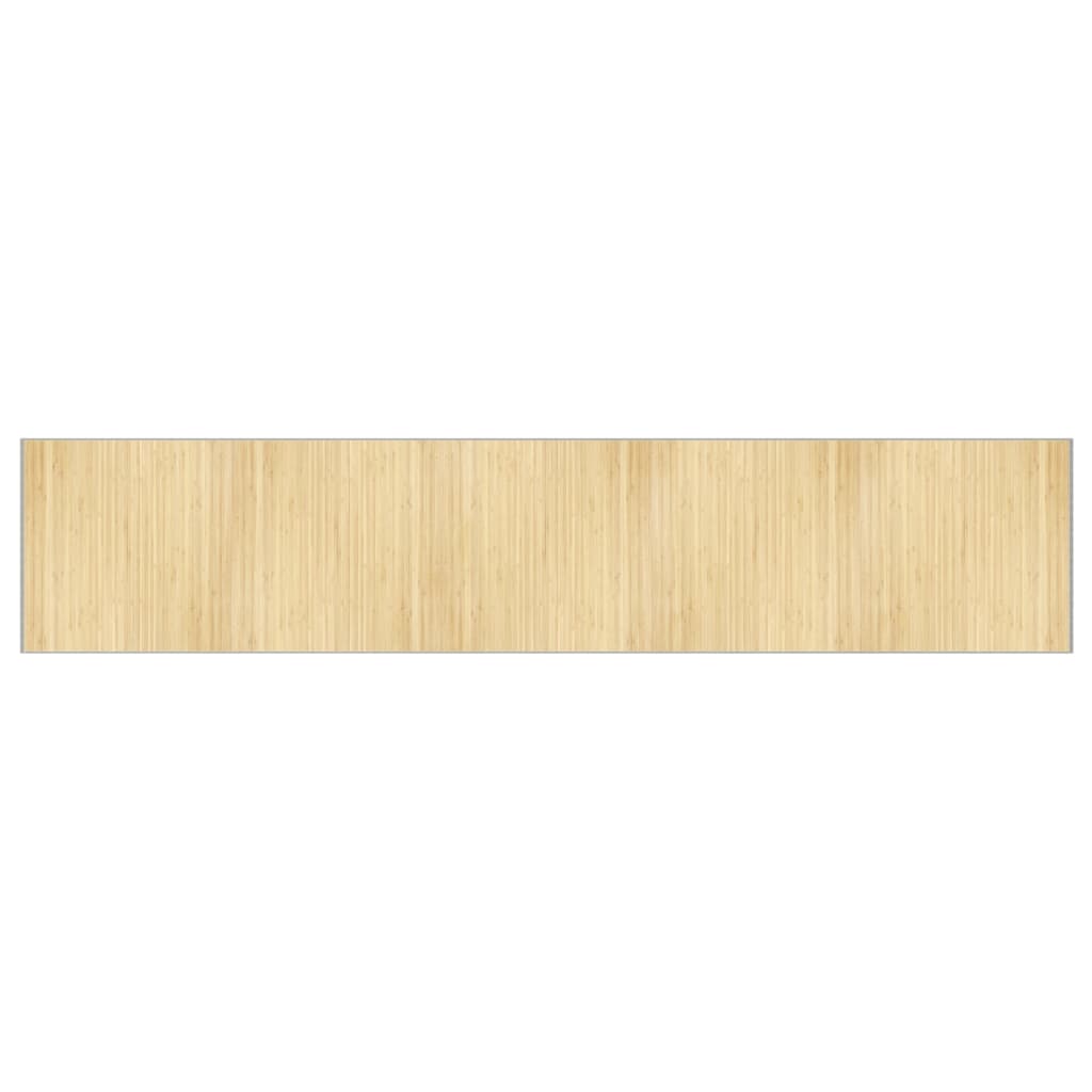 Tappeto Rettangolare Naturale Chiaro 100x1000 cm in Bambù