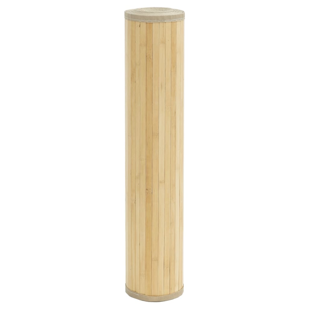 Tappeto Rettangolare Naturale Chiaro 100x1000 cm in Bambù
