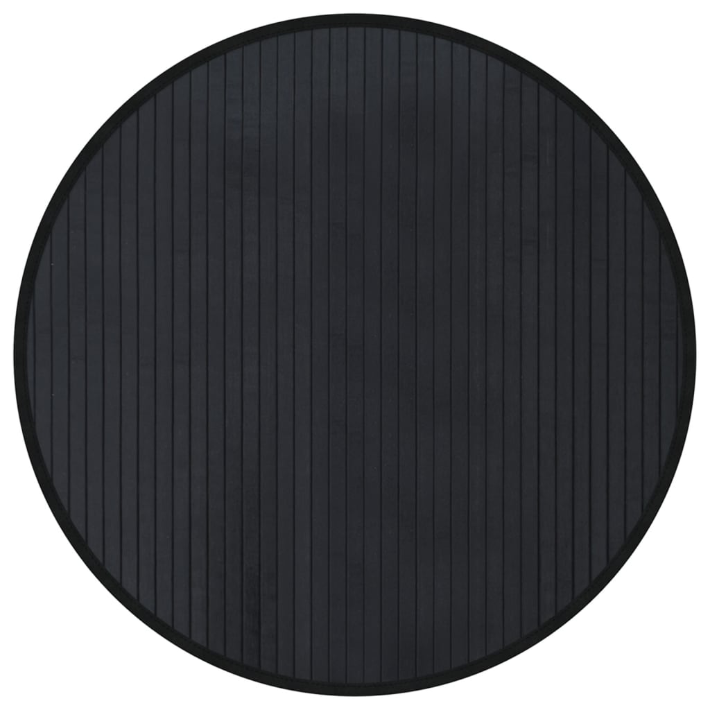 Tappeto Rotondo Nero 60 cm in BambÃƒÂ¹