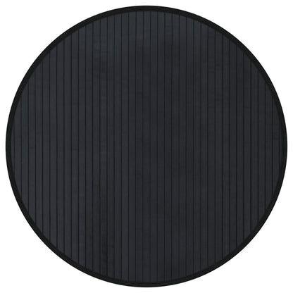 Tappeto Rotondo Nero 60 cm in BambÃƒÂ¹