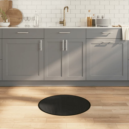 Tappeto Rotondo Nero 60 cm in BambÃƒÂ¹