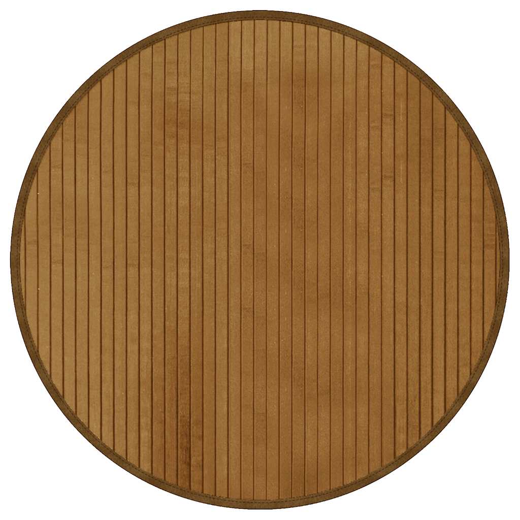 Tappeto Rotondo Marrone 60 cm in BambÃ¹