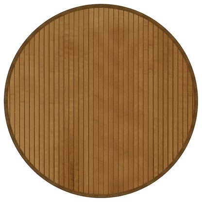 Tappeto Rotondo Marrone 60 cm in BambÃ¹