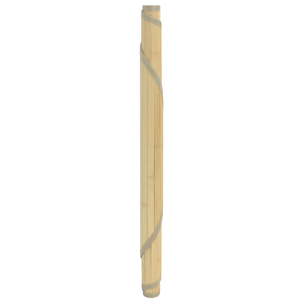 Tappeto Rotondo Naturale Chiaro 60 cm in BambÃ¹