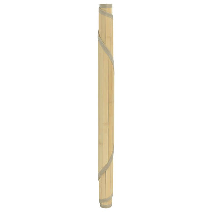 Tappeto Rotondo Naturale Chiaro 60 cm in BambÃ¹