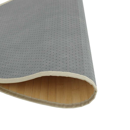 Tappeto Rotondo Naturale Chiaro 60 cm in BambÃ¹