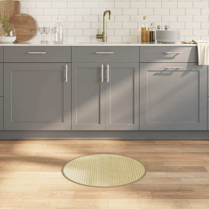 Tappeto Rotondo Naturale Chiaro 60 cm in BambÃ¹