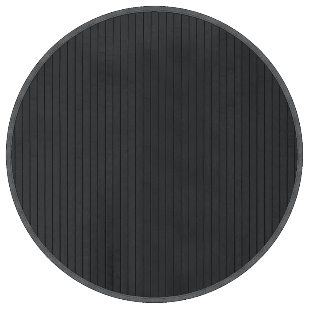 Tappeto Rotondo Grigio 60 cm in BambÃ¹