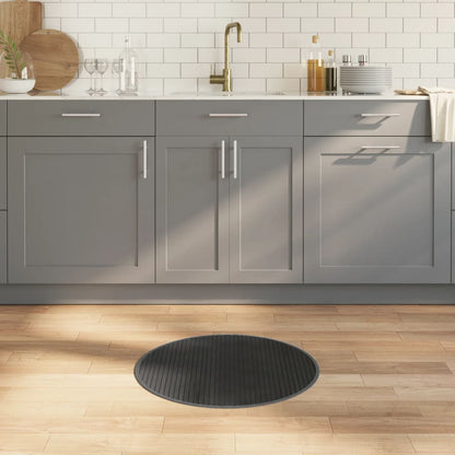 Tappeto Rotondo Grigio 60 cm in BambÃ¹