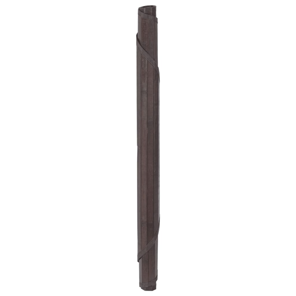 Tappeto Rotondo Marrone Scuro 60 cm in BambÃ¹