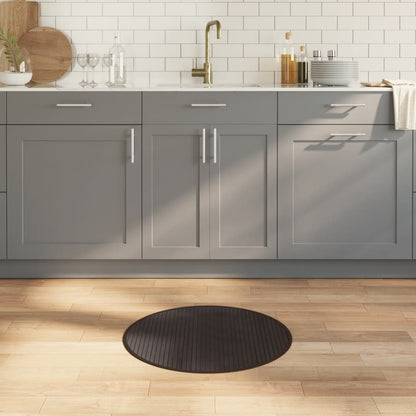 Tappeto Rotondo Marrone Scuro 60 cm in BambÃ¹