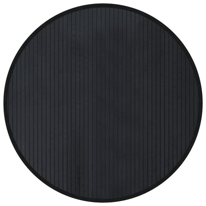 Tappeto Rotondo Nero 80 cm in BambÃƒÂ¹