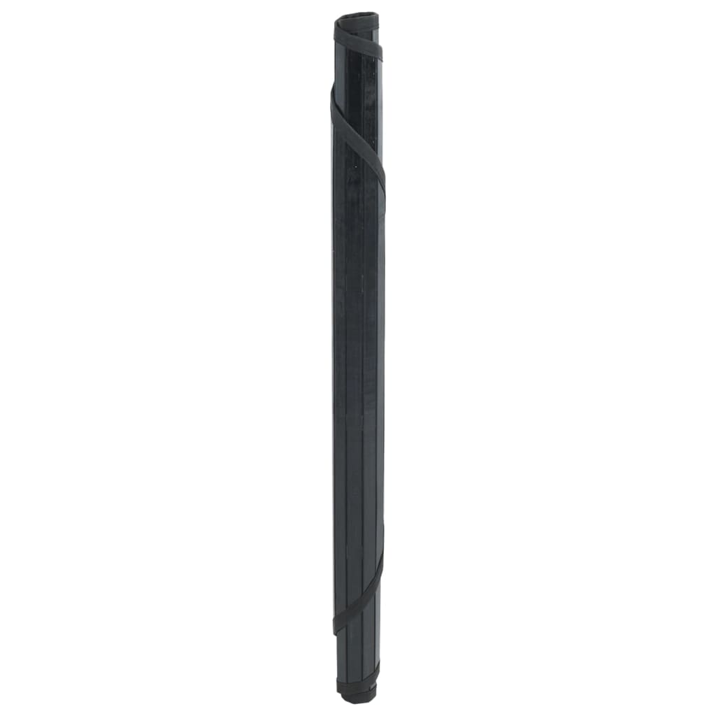 Tappeto Rotondo Nero 80 cm in BambÃƒÂ¹