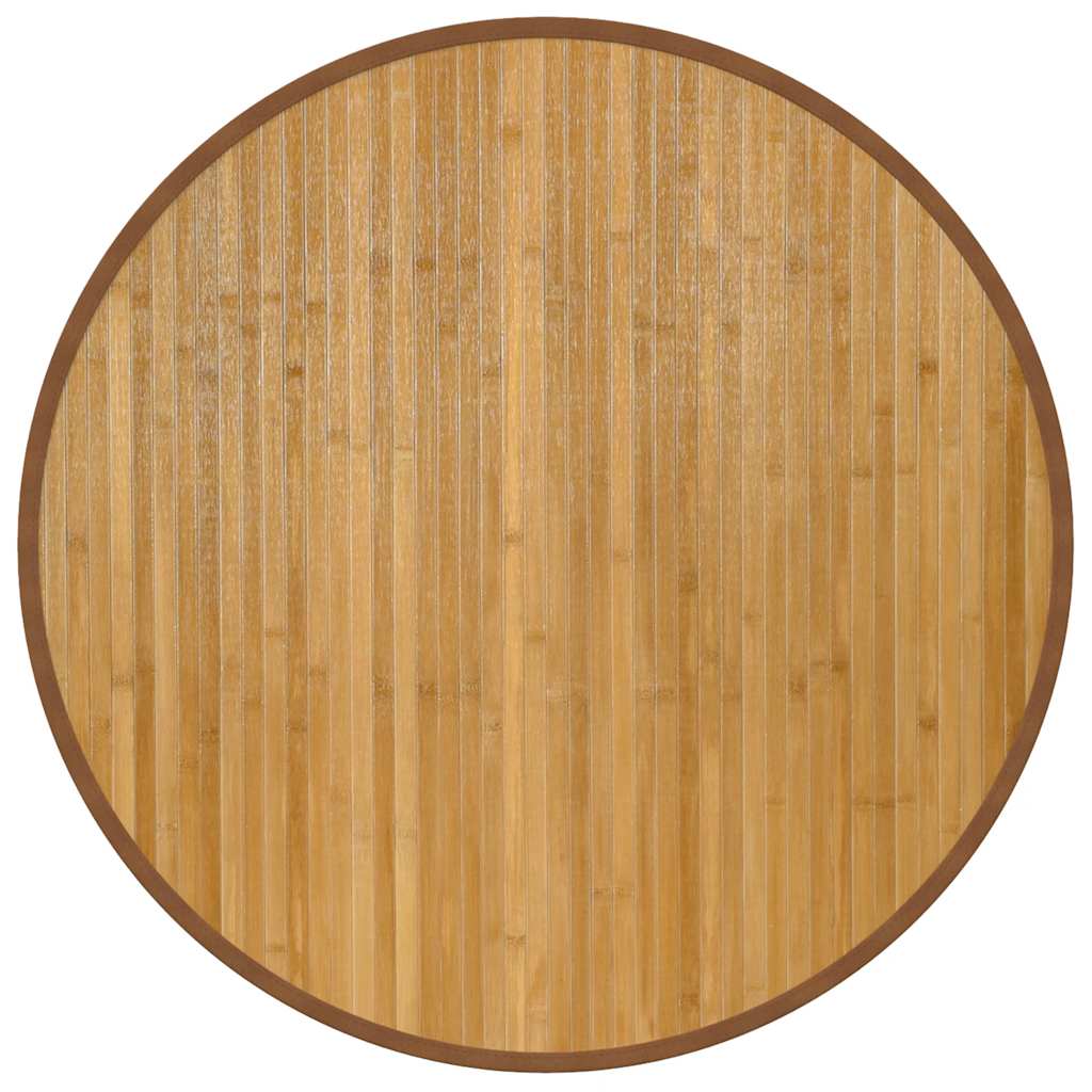 Tappeto Rotondo Naturale 80 cm in BambÃƒÂ¹