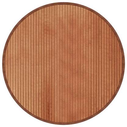 Tappeto Rotondo Marrone 80 cm in BambÃ¹