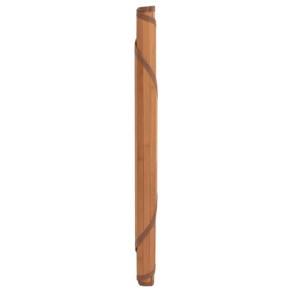 Tappeto Rotondo Marrone 80 cm in BambÃ¹