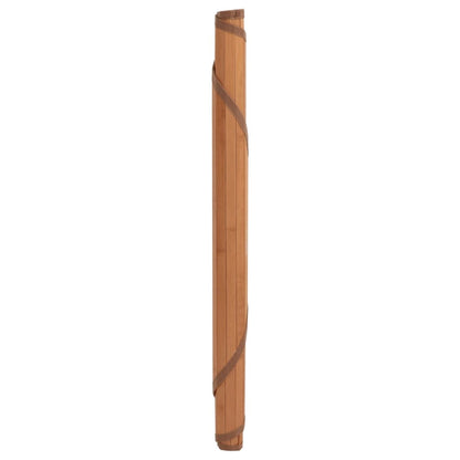 Tappeto Rotondo Marrone 80 cm in BambÃ¹