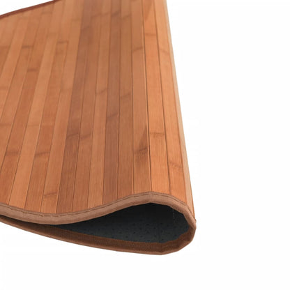 Tappeto Rotondo Marrone 80 cm in BambÃ¹