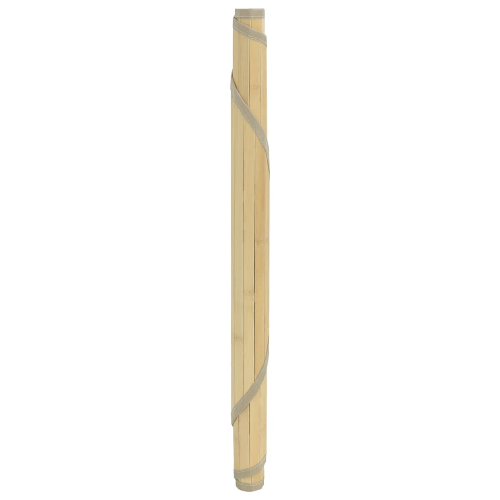Tappeto Rotondo Naturale Chiaro 80 cm in BambÃ¹