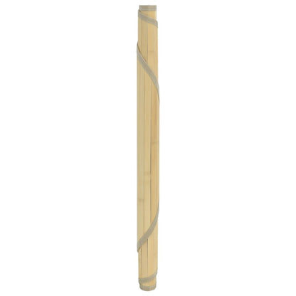 Tappeto Rotondo Naturale Chiaro 80 cm in BambÃ¹