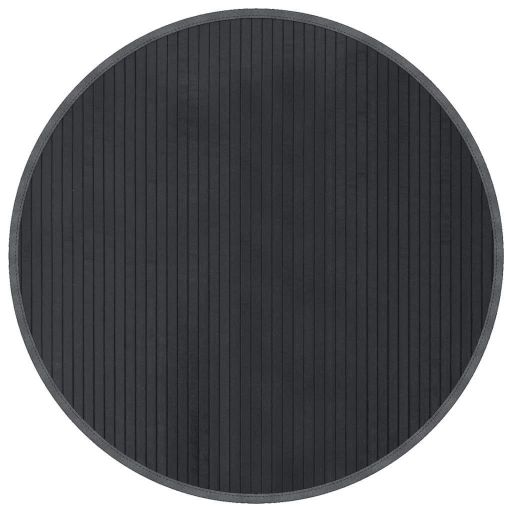 Tappeto Rotondo Grigio 80 cm in BambÃ¹