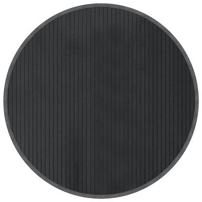 Tappeto Rotondo Grigio 80 cm in BambÃ¹